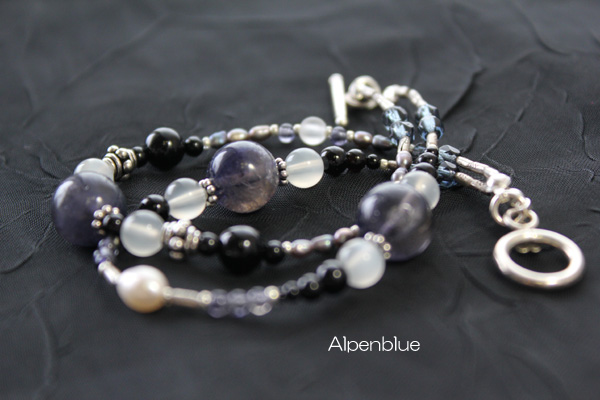 アイオライト2連ブレスレット