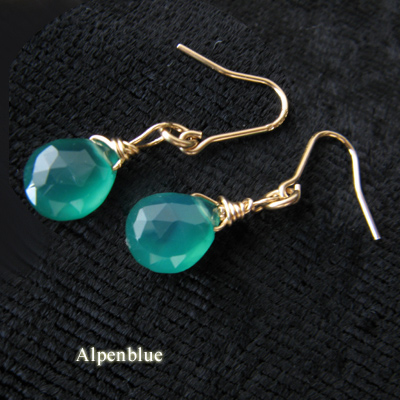 使用天然石:グリーンメノウ